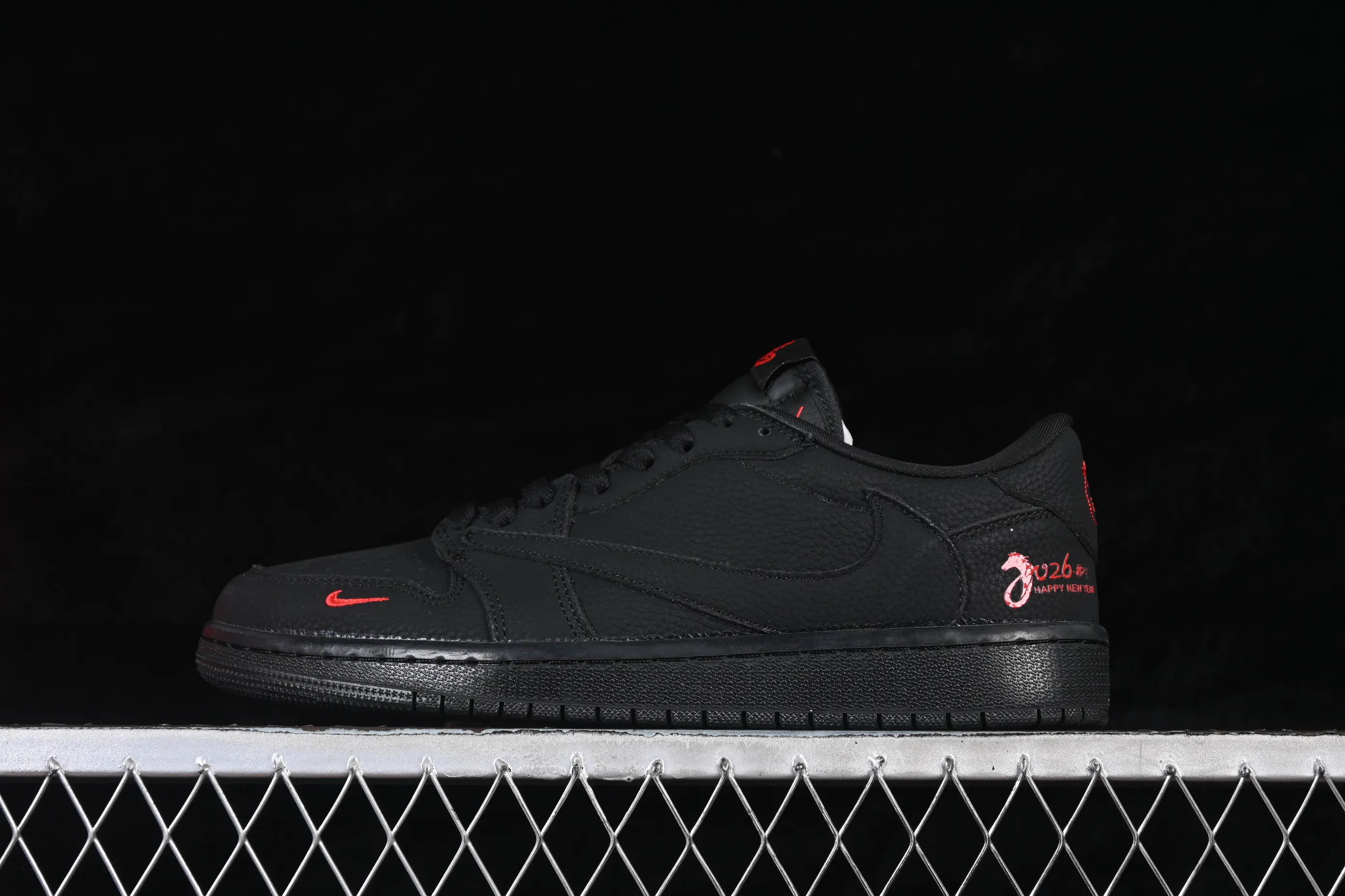 All categories Air Jordan Jordan series basketball shoes Air Jordan 1 Low High-end customized low-top sneakers Travis Scott x Fragment Design x Air Jordan 1 Low OG SP AJ1 Joe 1 Year of the Horse limited black and red low-top cultural casual sneakers YF9511-502